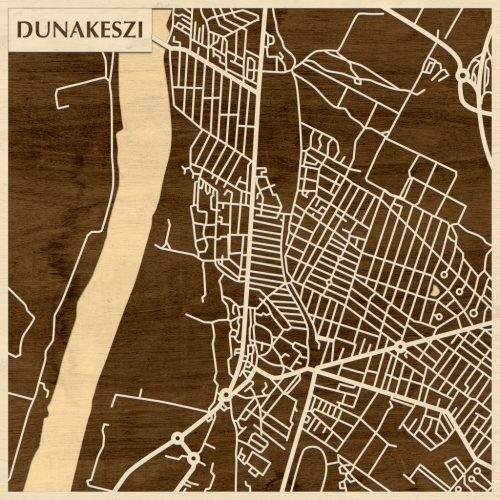 Natura Products - Dunakeszi 3D várostérkép fali dekoráció