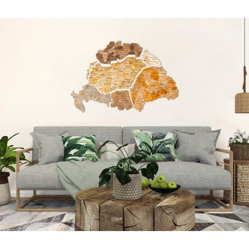 3D Fali Puzzle | Nagy-Magyarország Területe Országonként
