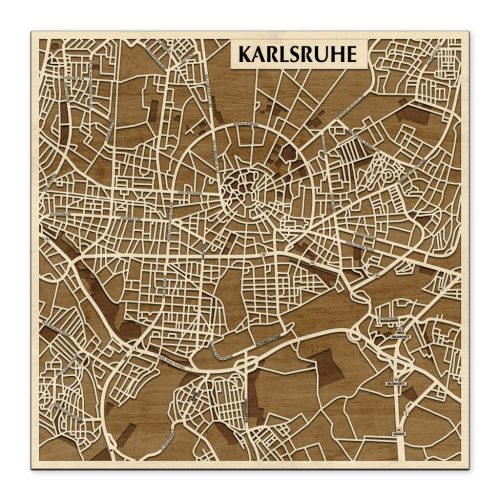  Natura Products - Karlsruhe 3D várostérkép fali dekoráció