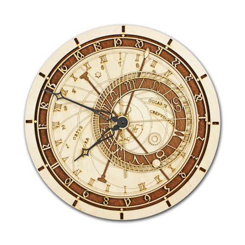 Fából készült csillagászati ​​falióra – Prága Orloj