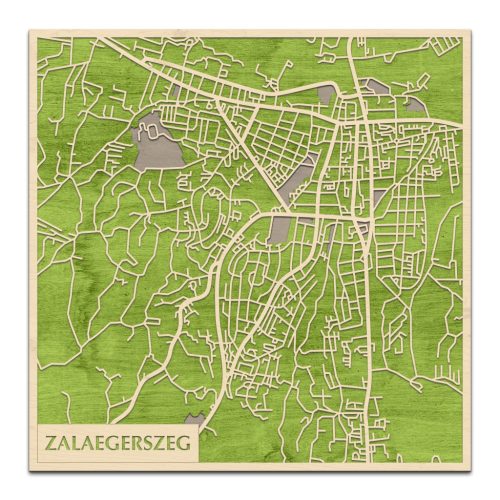Zalaegerszeg 3D fa várostérkép fali dekoráció – Natura Products