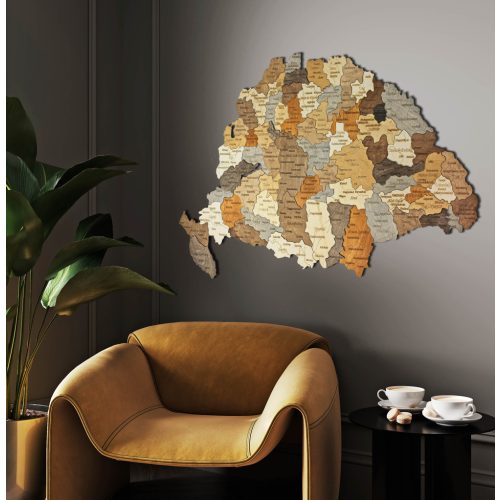 3D Fa Puzzle - Nagy-Magyarország 100x66 | Fali Dekoráció