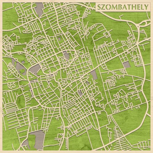 Szombathely 3D fa várostérkép fali dekoráció – Natura Products