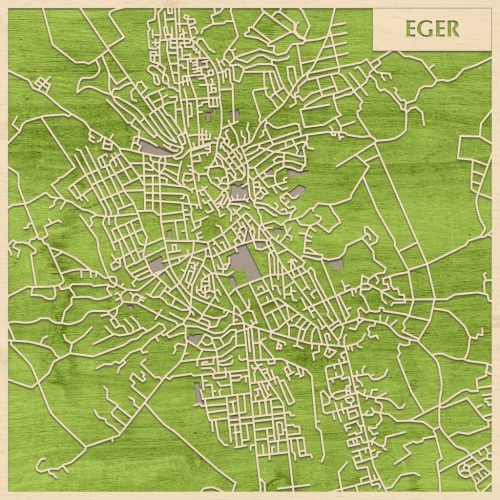 Eger 3D fa várostérkép fali dekoráció – Natura Products