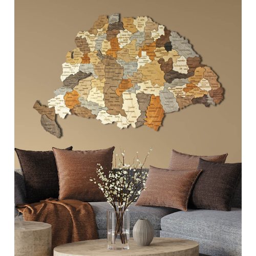 3D Fa Puzzle - Nagy-Magyarország 70x42 | Fali Dekoráció