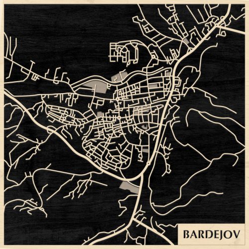 Bártfa – Bardejov 3D fa várostérkép fali dekoráció – Natura Products