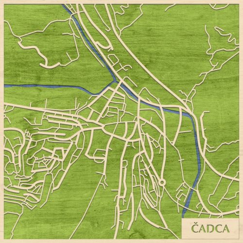 Csaca – Čadca 3D fa várostérkép fali dekoráció – Natura Products