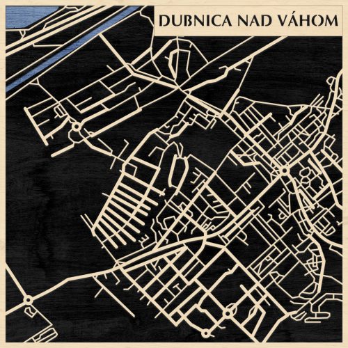 Dubnica nad Váhom 3D fa várostérkép fali dekoráció – Natura Products