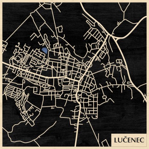 Losonc – Lučenec 3D fa várostérkép fali dekoráció – Natura Products