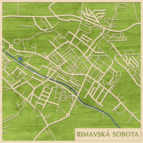 Rimaszombat – Rimavská Sobota 3D fa várostérkép fali dekoráció – Natura Products