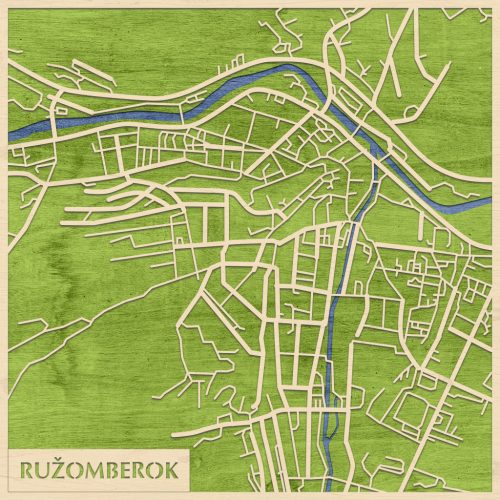 Rózsahegy – Ružomberok 3D fa várostérkép fali dekoráció – Natura Products