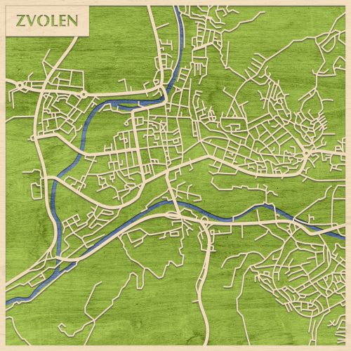 Zólyom – Zvolen 3D fa várostérkép fali dekoráció – Natura Products