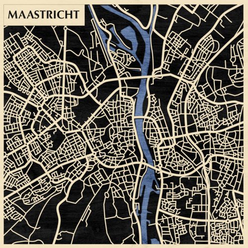 Maastricht 3D fa várostérkép fali dekoráció – Natura Products