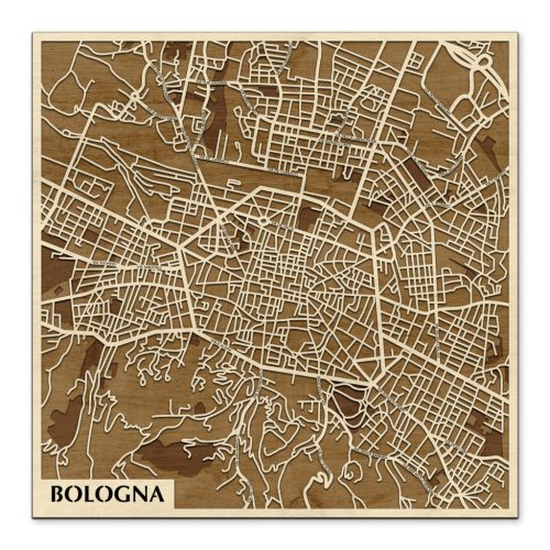 Bologna 3D fa várostérkép fali dekoráció – Natura Products