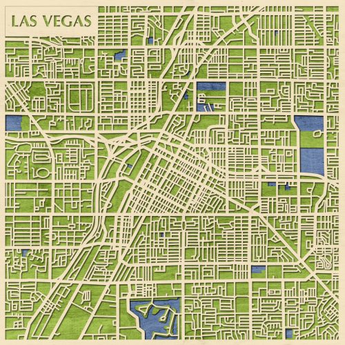 Las Vegas 3D fa várostérkép fali dekoráció – Natura Products