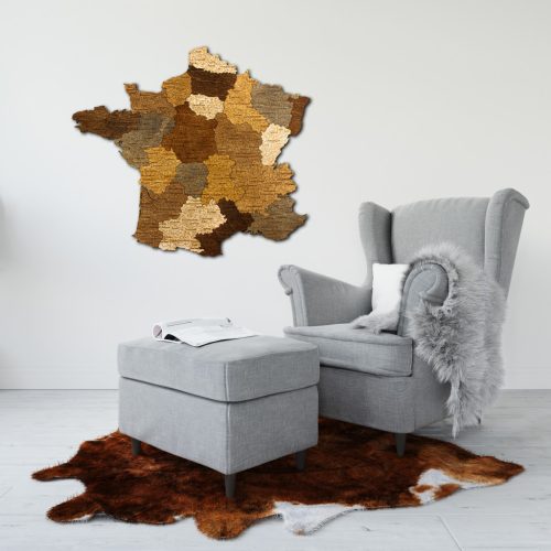 Natura Products - Franciaország 3D Fa Puzzle Térkép - Elegáns Fali Dekoráció