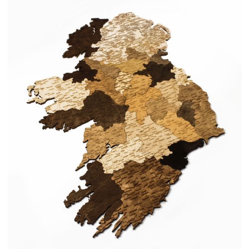 Natura Products - Írország 3D Fa Puzzle Térkép - Elegáns Fali Dekoráció