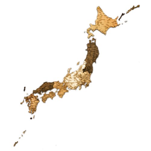 Natura Products - Japán 3D Fa Puzzle Térkép - Elegáns Fali Dekoráció