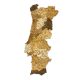 Natura Products - Portugália 3D Fa Puzzle Térkép - Elegáns Fali Dekoráció