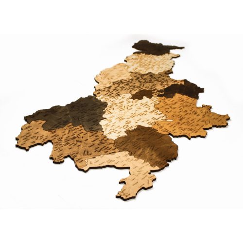 Natura Products - Szlovénia 3D Fa Puzzle Térkép - Elegáns Fali Dekoráció